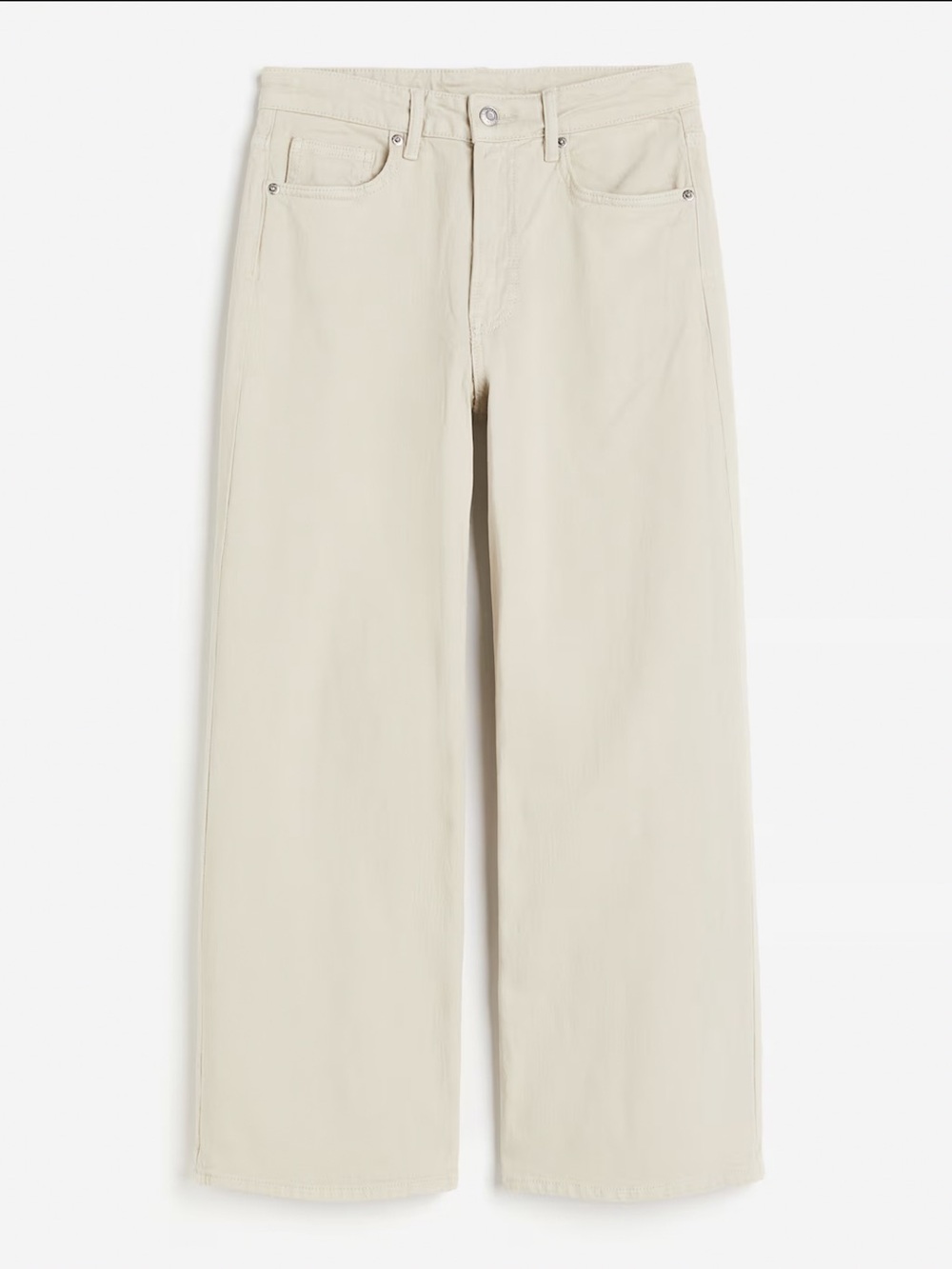 Divided H&M Wide-Leg Jeans in Cream